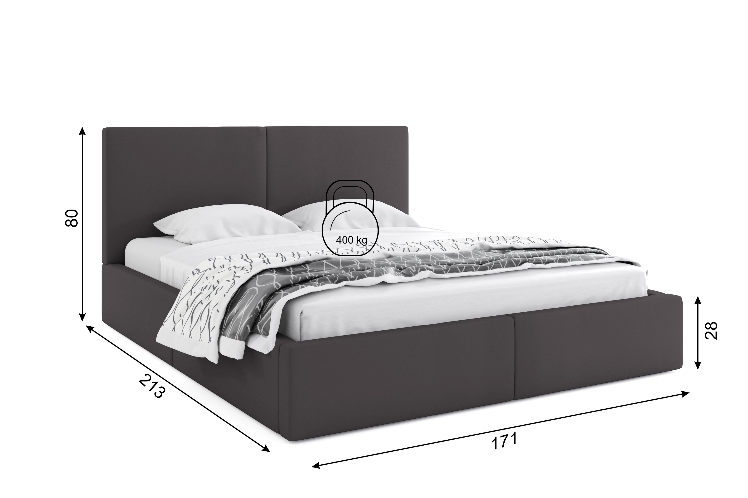 Dimensions et spécifications pour Polsterbett Schlafzimmerbett Doppelbett HILTON 160X200 mit Matratze und Stauraum, grau Dimensions et spécifications pour Polsterbett Schlafzimmerbett Doppelbett HILTON 160X200 mit Matratze und Stauraum, grau
