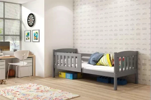 Jugendbett Jakob, 90x190, mit Matratze, grau