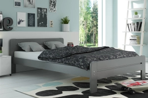 Doppelbett Dallas, 120x200, grau