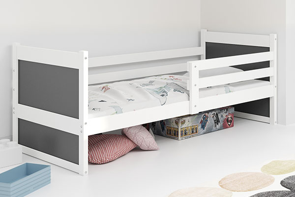 Jugendbett Richard, 80x190, weiß/grau