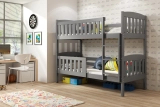 Stockbett für Jugendliche Jakob, 90x190, mit Matratze, grau