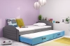 Graphit \ Schublade + Zusatzbett \ Blau \ Ohne Matratze