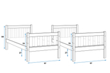 Stockbett für Jugendliche Kacpar, 90x190, mit Matratze, naturholz