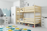 Stockbett für Jugendliche Erik, 90x190, mit Matratze, naturholz