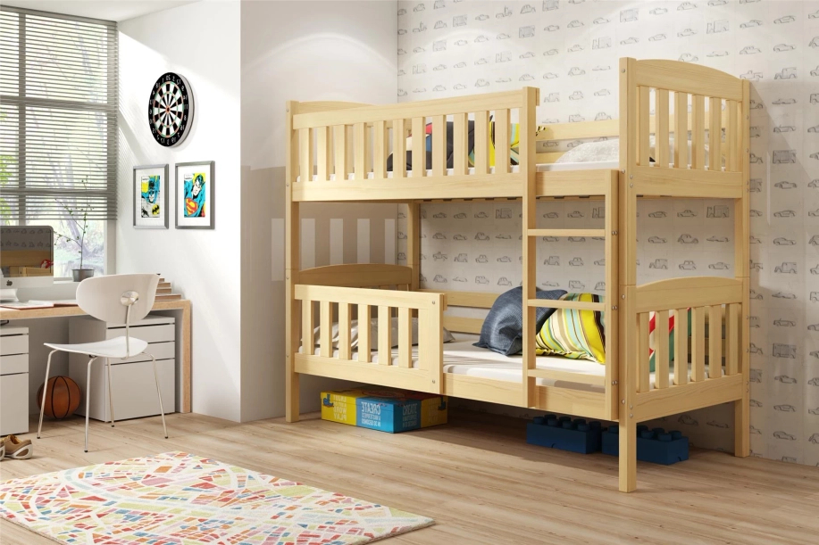 Stockbett für Jugendliche Jakob, 90x190, mit Matratze, Kiefer