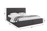 Polsterbett Schlafzimmerbett Doppelbett Hilton 140X200, graphit