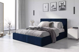 Polsterbett Schlafzimmerbett Doppelbett Hilton 140X200, blau 