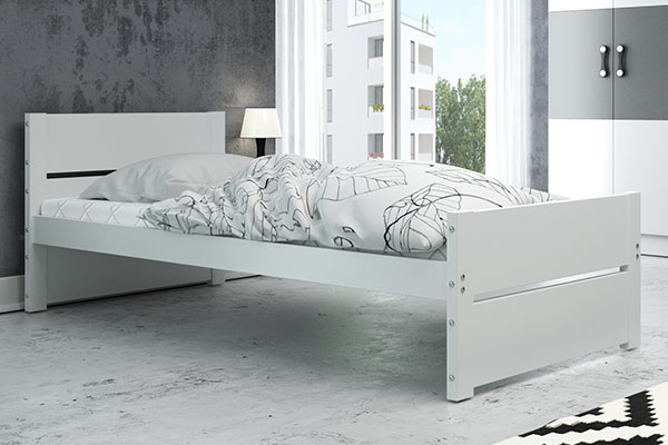 Jugendbett Bartholomäus, 90x200, mit Matratze, weiß
