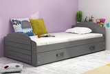 Jugendbett Lilly, 90x200, mit Matratze und Schublade, grau
