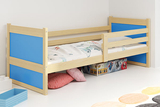 Jugendbett Richard, 80x190, mit Matratze, Kiefer/blau