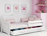 Kinderbett Julia, 80x160, mit Matratze und Schublade, weiß