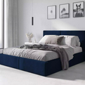 Polsterbett Schlafzimmerbett Doppelbett Hilton 140X200, blau 