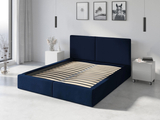 Polsterbett Schlafzimmerbett Doppelbett Hilton 140X200, blau 