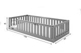 Kinderbett Bella Sima, 90x190, grau