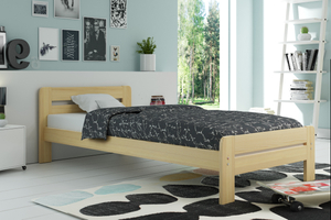 Doppelbett Dallas, 120x200, mit Matratze, Kiefer