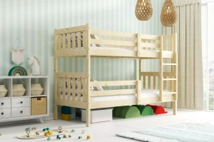 Stockbett für Jugendliche Kacpar, 90x190, mit Matratze, naturholz