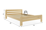 Doppelbett Dallas, 140x200, Kiefer