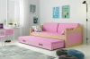 90 X 200 \ Kiefer \ Schublade + Zusatzbett \ Rosa \ Mit Matratze