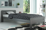 Doppelbett Dallas, 120x200, mit Matratze, grau