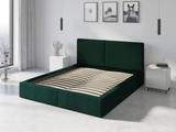 Polsterbett Schlafzimmerbett Doppelbett Hilton 140X200, grün