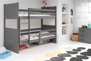 Stockbett für Jugendliche Richard, 90x200, grau
