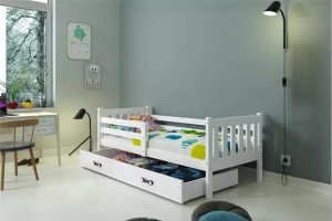 Jugendbett Lieb, 90x190, mit Schublade, weiß