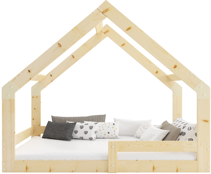 Hausbett für Kinder, 80x160, naturholz
