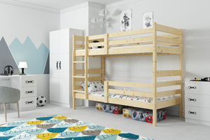Stockbett für Jugendliche Erik, 90x190, mit Matratze, naturholz