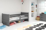 Jugendbett Richard, 90x200, mit Matratze, grau