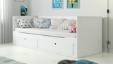 Ausziehbett für Jugendliche Tagesbett Hermes, 80X200, mit Matratze und Schublade, weiß