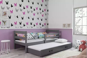 Ausziehbett für Jugendliche Erik, 90x190, mit Schublade, grau