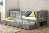 Ausziehbett für Jugendliche Jakob, 80x190, mit Schublade, grau