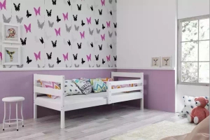Jugendbett Erik, 90x190, mit Matratze, weiß