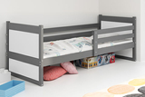 Jugendbett Richard, 90x200, mit Matratze, grau/weiß