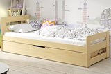 Jugendbett Ernst, 90x200, mit Stauraum, Kiefer