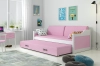 90 X 200 \ Weiß \ Schublade + Zusatzbett \ Rosa \ Mit Matratze