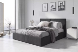 Polsterbett Schlafzimmerbett Doppelbett HILTON 160X200 mit Matratze und Stauraum, graphit