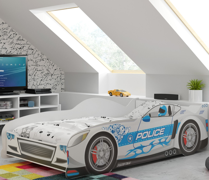 Kinderbett Cars, 80x160, silber