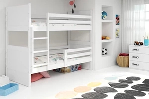Stockbett für Jugendliche Richard, 90x200, mit Matratze, weiß