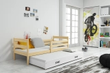 Ausziehbett für Jugendliche Erik, 80x190, mit Matratze und Schublade, Kiefer/weiß
