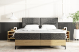 Boxspringbett 160x200 mit Stauraum und Matratzen aus Eiche Imperial
