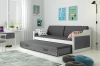 90 X 200 \ Weiß \ Schublade + Zusatzbett \ Graphit \ Mit Matratze