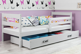 Jugendbett Erik, 90x200, mit Matratze und Schublade, weiß