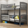 Stockbett für Jugendliche Jakob, 90x190, mit Matratze, grau