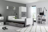Jugendbett Darius, 80X200 mit Schublade, grau