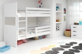 Stockbett für Jugendliche Richard, 90x200, mit Matratze, weiß