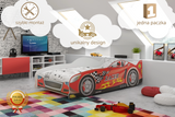 Kinderbett Cars, 80x160, mit Matratze, rot