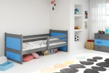 Jugendbett Richard, 90x200, grau/blau
