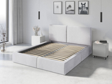 Polsterbett Schlafzimmerbett Doppelbett Hilton 120X200, weiß