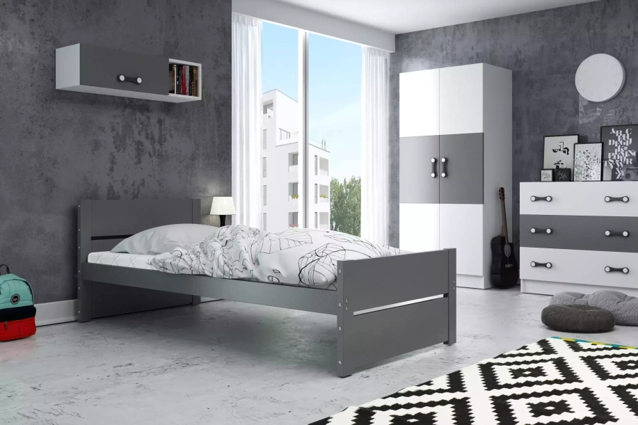 Jugendbett Bartholomäus, 90x200, grau